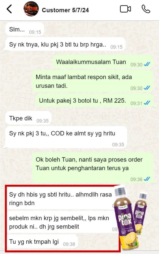 Gambar Testimoni (3) - Turun Berat Badan - Pinatox Detox